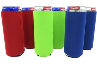Ultra Slim Can Sleeves-Set of 6 (Classic) Can Neoprene Coolers