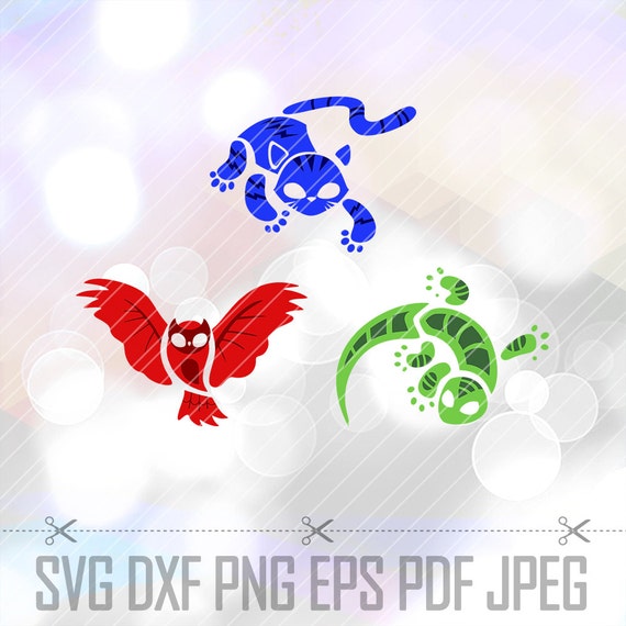 PJ Masks Catboy Owlette Gekko SVG DXF Cut Files Cricut Design