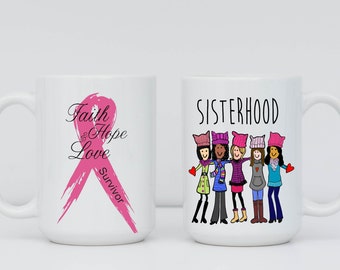 Breast Cancer Survivor Gift,Susan Komen, Survivor Gift, Gift for Cancer Survivor, Pink Ribbon Gift, Survivor Gift, Awareness, Survivor mug,