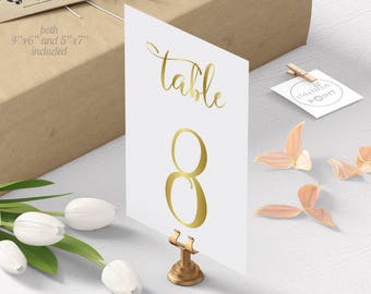 Wedding Table Numbers, Gold Table Numbers For Wedding, Table Numbers Wedding Gold Table Numbers Printable Table Number Cards Signs, 1-40