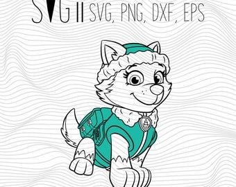 Paw Patrol Clipart SVG Dxf Png Eps File, Paw Patrol Printable, Paw Patrol Clipart Vector Transfer Files For Tshirt, Png Dxf Iron On Transfer