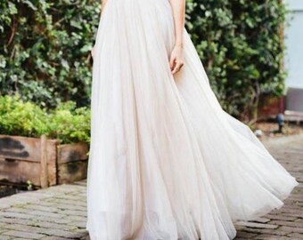 Tulle Skirt/Wedding Skirt/Bridesmaids Skirt/Custom Color