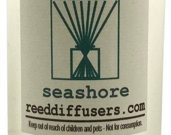 8 oz Seashore Fragrance Reed Diffuser Oil Refill with reeds- Made in the USA