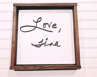 Custom Handwriting Sign (<10 Letters), Wood Handwriting, Custom Handwritten Sign, Personalized Handwriting, Personalized Gift, Office Decor