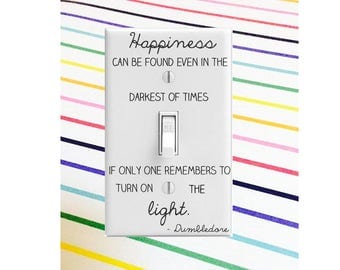 Harry Potter Decal || Dumbledore Quote Decal || HP Decal || Dumbledore Quote Sticker || Harry Potter Light Switch Plate Decal Sticker