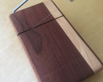 Handcrafted Cheese Cutter of Walnut and Cherry