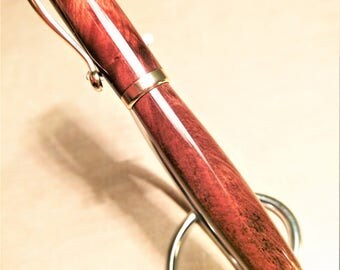 Hawaiian Ohia Wood Pen - Executive Exotics - Custom Hand Turned Exotic Wooden Ballpoint Twist Pen