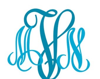 Interlocking Monogram Font SVG , monogram font for cricut Studio3 DXF Eps Cuttable Vector Graphic Files. Cutfiles for Cricut DS, Silhouette