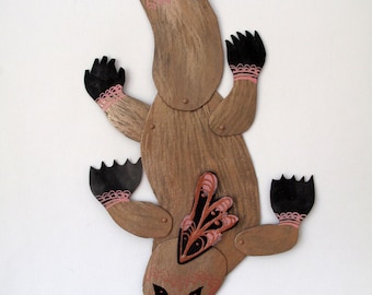 Platypus Pink Detail Articulated Decoration / Hinged Beasts Series