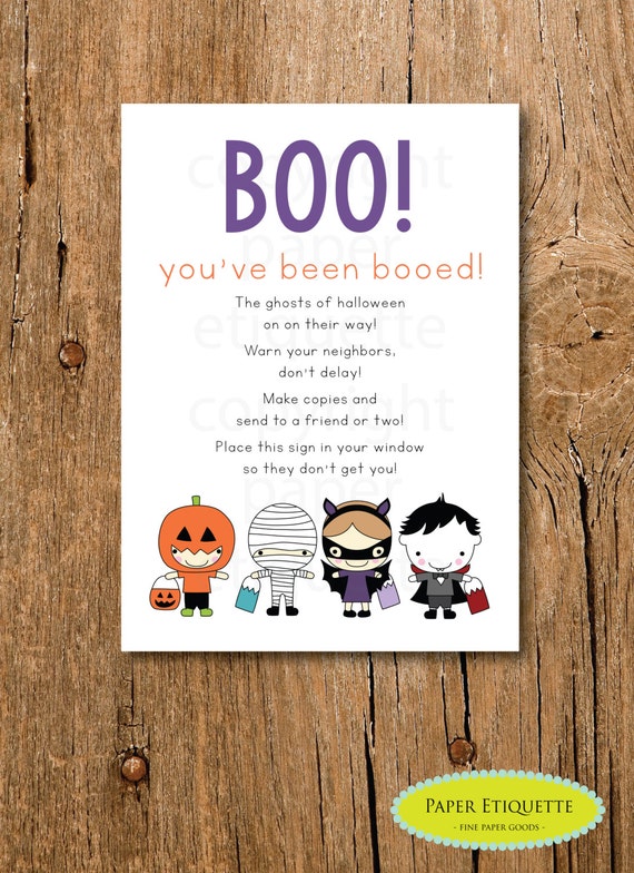 Items similar to INSTANT DOWNLOAD You�ve Been Booed Sign, Boo Neighbor