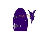 Fairy Door Decal with Fairy - Vinyl Wall Decal - Wall Decor, Wall Stickers, Girls Bedroom Decal, Choose Color