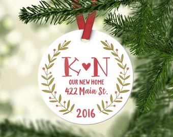 New Home Ornament New Home Christmas Ornament New Home Housewarming Gift New Home Gift New House Ornament Personalized Christmas Ornament