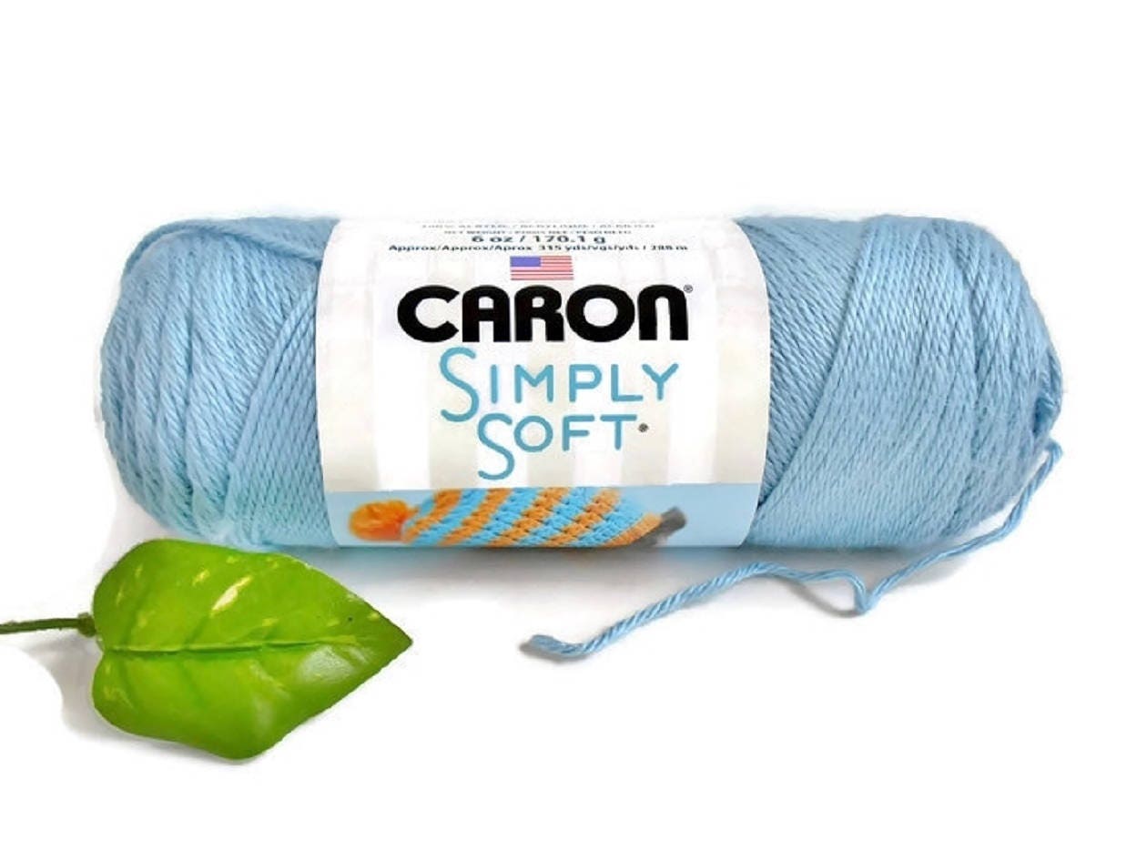 Blue Yarn Caron Simply Soft ONE SKEIN Light Country Blue 6 oz