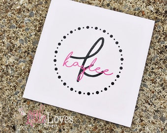 Vinyl Name Decal- Name Sticker- Monogram Sticker- DIY Monogram