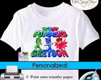 J Masks Birthday Personalized Printable Iron On Transfer Design Use for Birthday Party Disney shirt decoration, invitation Gift Digial #2173