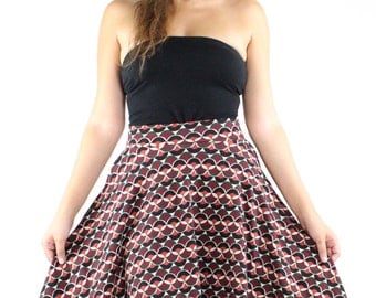 ON SALE Midi Skirt with pockets, mod skirt circle skirt pinup skirt A line skirt pull on skirt jersey skirt skirts on sale retro skirt