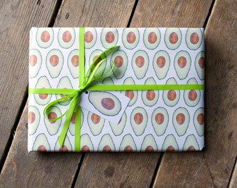 Avocado Wrapping Paper - Avocado Giftwrap - Wrapping Paper for Avocado Lover - Giftwrap for Avocado Lover - Avo Wrap - Vegan Themed Giftwrap