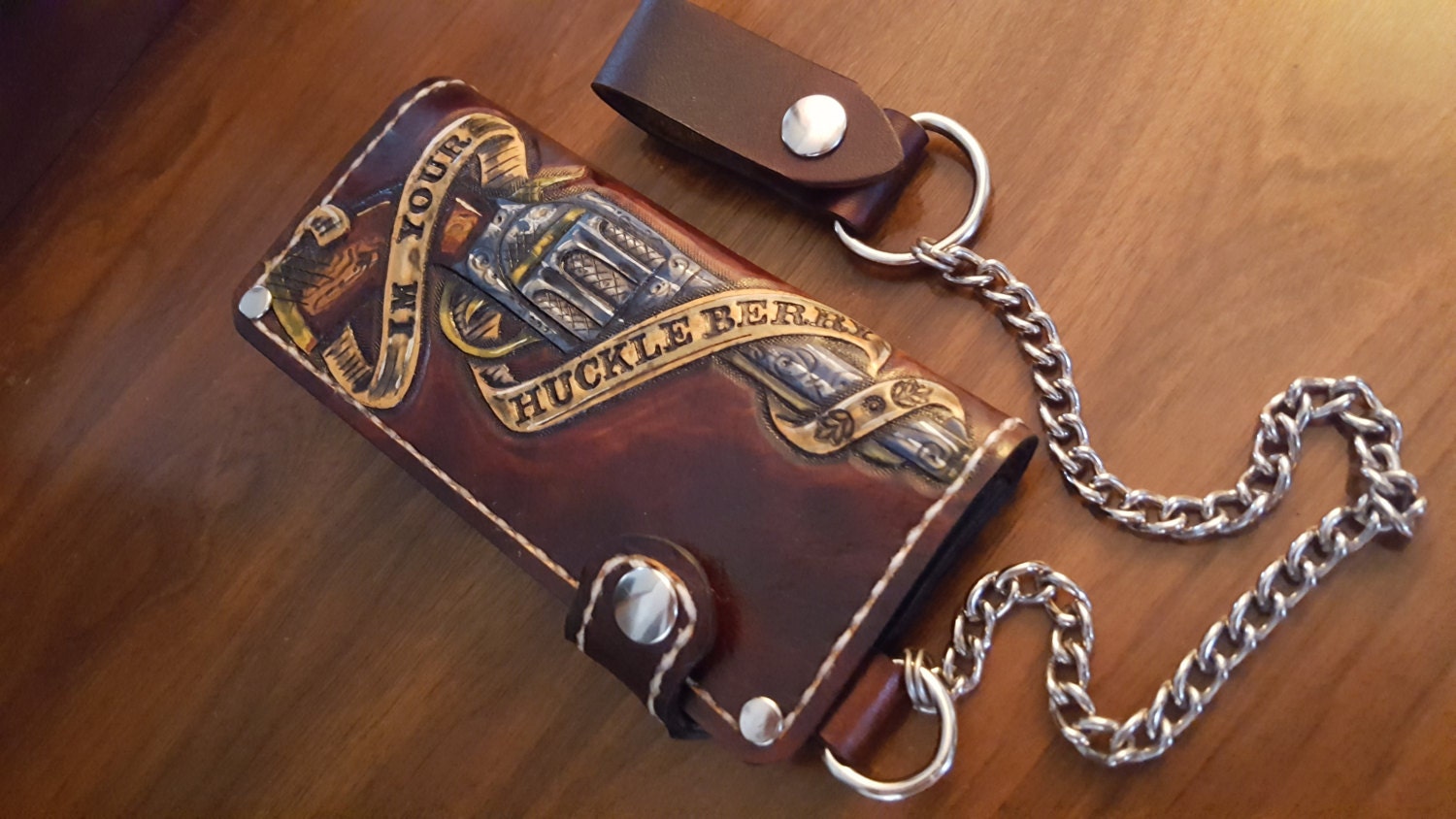 Chain Wallet Im your huckleberry Biker Wallet leather