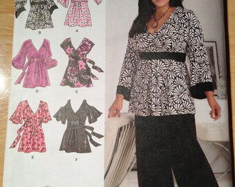 Simplicity Sewing Pattern 2634 Women's Pullover Top with Sleeve Variations Size 18-24