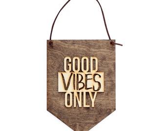 Good Vibes Only - Modern Office Art - Good Luck Quotes - Teen Gift - Motivational Wall Decor - Inspirational Art - Good Luck Gift