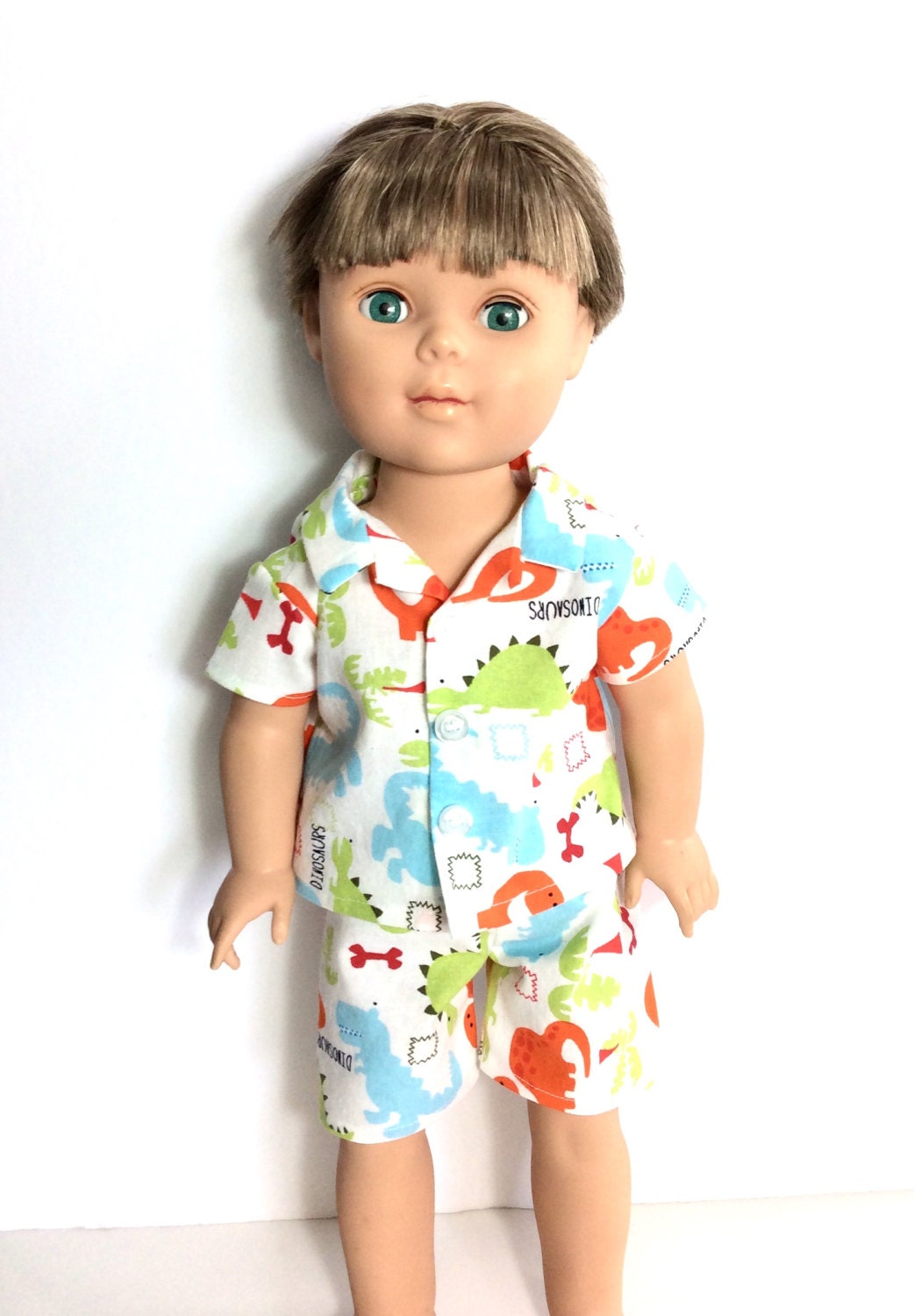 18 Inch Boy Doll Clothes Dinosaur Pajamas Boy Doll Pajamas