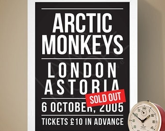 Arctic Monkeys - London Astoria Gig Poster, Concert Poster, Music Print