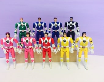 Power Ranger Action Figure, Bandai 1993, Flip Top Head, Weapons, Mighty Morphin Power Rangers, Vintage Action Figures, MMPR Figure, Choose 1