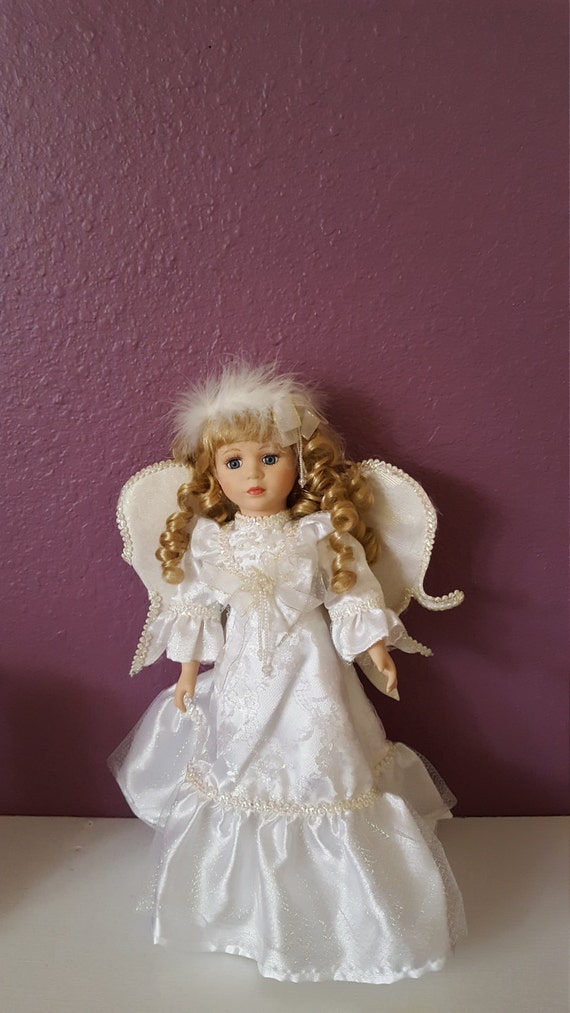 Porcelain Doll Vintage Doll Angel Doll White Dolls