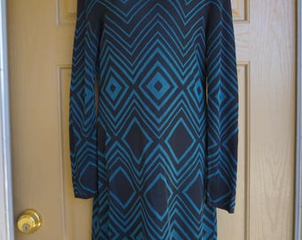 Trina Turk size L Large heavy knit dress 90s 1990s