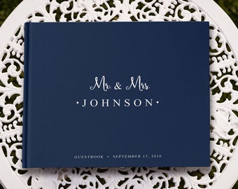 Navy Wedding Guest Book, Navy Guest Book, Something Blue Guest Book, Navy Blue Guest Book, Navy Blue Wedding, GB 008
