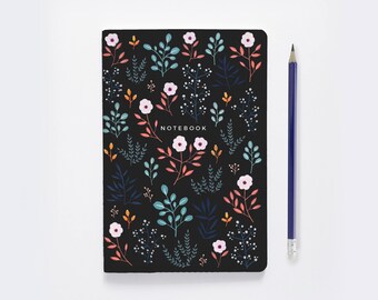 Dot Grid Notebook | Bullet Journal - Jupiter Flowers | Floral Notebook | cute writing journal