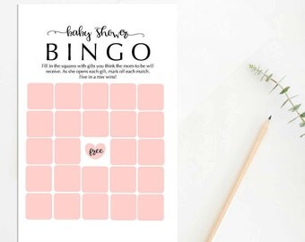 Printable Baby Shower Bingo Game, Baby Bingo, Baby Shower Games, Printable Baby Bingo Game, Boy Baby Bingo, Girl Baby Bingo