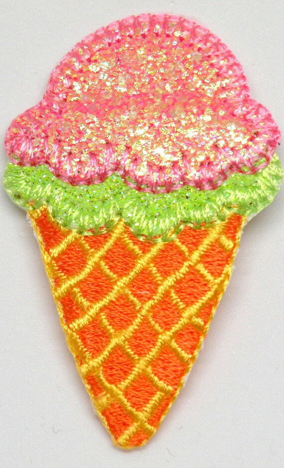 Ice cream cone pink and green Ice Cream Desert Patch Iron On