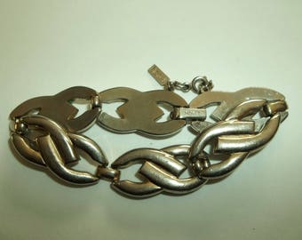 Vintage Retro MONET Heavy Large LINK Bracelet