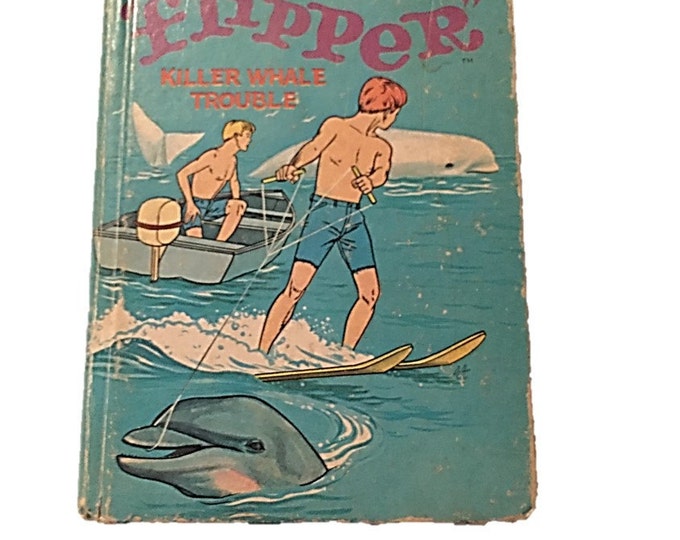 Vintage 1960's Big Little Book "Flipper Killer Whale Trouble" | Whitman Big Little Book #2003 | 1967
