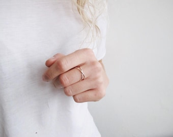 Eternity ring | Cross ring | Unusual ring | Simple Silver Ring | Infinity Ring | Ecofriendly sterling silver ring | Ecofriendly Jewellery