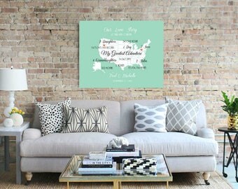 25th Wedding Anniversary Gift Where Our Love Has Traveled Wall Art Us Map Anniversary Canvas Print Gift For Parents Gift For Husband -384776