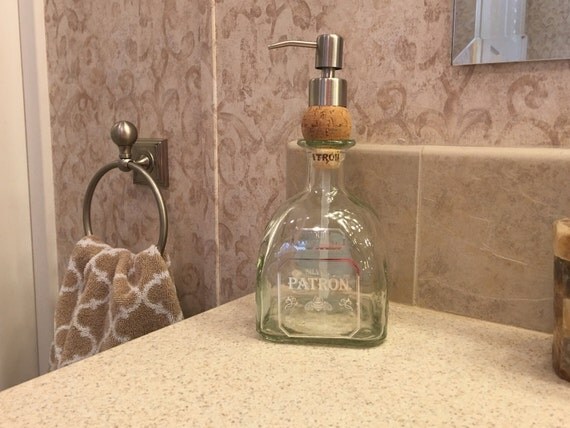 Download Soap Dispenser Patron Silver Tequila Liquor Bottle with Metal Yellowimages Mockups