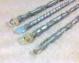 Silver Fairy Godmother Wand Magic Wand Wizard Wand Fairy Wand Witches Wand Steampunk Wand Cosplay Party Wand