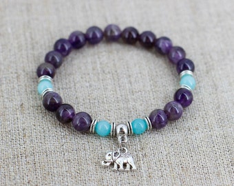 Good luck bracelet Protection bracelet February birthstone bracelet for men gift-for-son gift-for-daughter gift-for-sister gift-for-mom gift