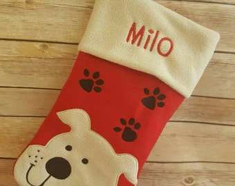 Personalised dog christmas stocking , personalized stocking, pet stocking , dog gift