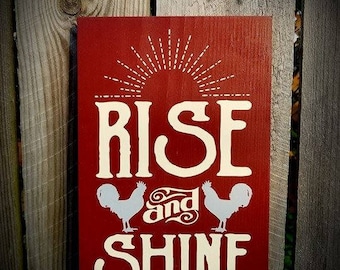 Chicken Coop Signs - Rise and Shine - Mother Cluckers - Farmhouse Decor - Farmhouse Wall Decor - Chicken Sign - Farmhouse Sign - Chicken