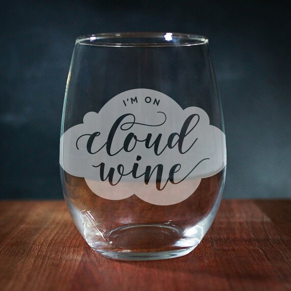 Funny Wine Glass Engraved Wine Glass Stemless Wine Glass