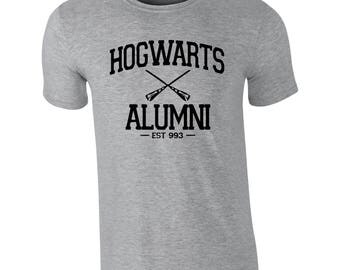 Hogwarts Alumni - Mens T-Shirt, Choice of 12 T-shirt Colours, Ref 1134