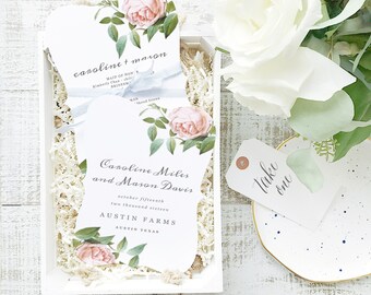 INSTANT DOWNLOAD Wedding Program Template | Vintage Botanical | Printable | Flat 5x7 Double Sided | Editable Colors | Word & Pages