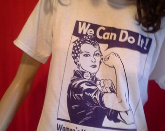 WOMEN'S MARCH on WASHINGTON, January 21, 2017 T-Shirt Hand-Screen Printed, All-Cotton