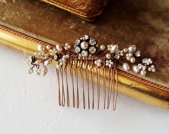 Wedding Hair Comb. Bridal Hair Accessories. Jeweled Headpiece for Vintage Style Wedding Accessories Bridal Hair Comb Hochzeit Haarbrosche