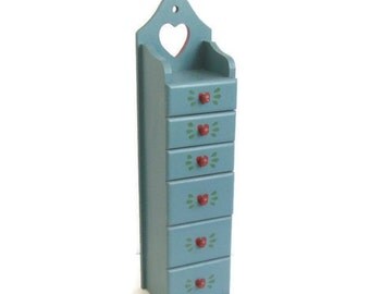 Chest of Drawers, Spice, Tea, Sewing, Craft Storage, 6 Drawer Wall / Standing Storage