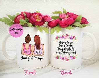 Big Little Sorority Gift | Big Lil Sorority Mug | Custom Mug | Little Sis gift | Gift for Big | Sorority Sister Gift