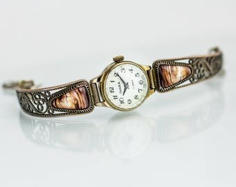 Stylish ladies watch Chaika – brass bracelet watch woman – soviet watch womens – vintage watch ussr 70s